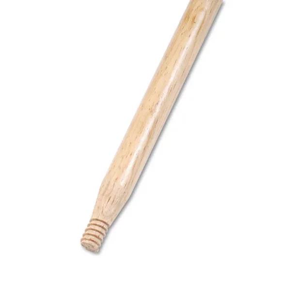 Boardwalk Heavy-Duty Hardwood Broom Handle, 60 in. x 1-1/8 in. Dia., Natural Lacquered Threaded End