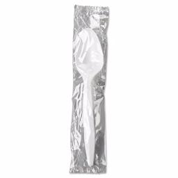 GEN White Plastic Wrapped Teaspoons, Mediumweight (1000 Count Case) thumbnail 3