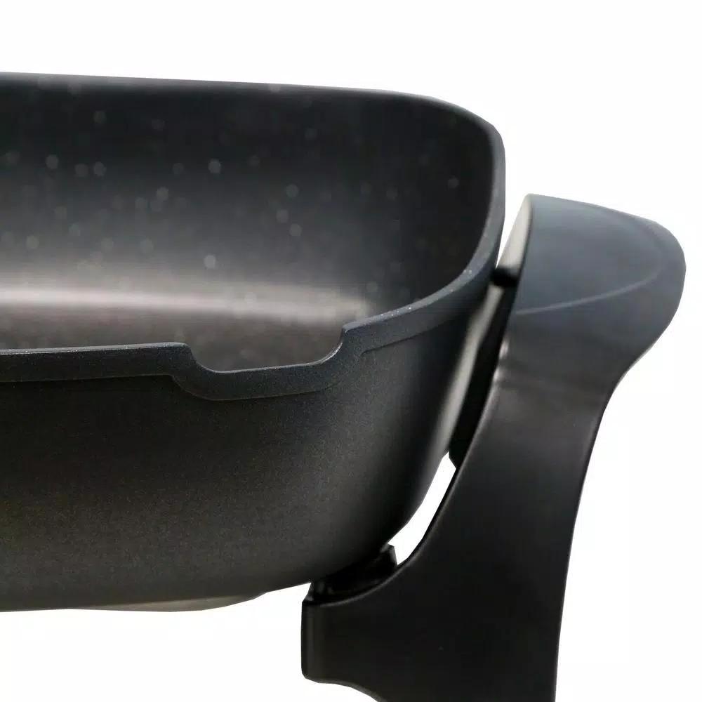 Elite Platinum 8 Qt. Jumbo Electric Skillet, 16 in. x 13 in. Non-Stick Stone Finish