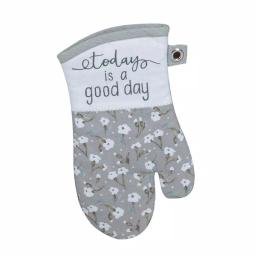 Kay Dee Lisa Audit Watercolor Floral Gray Cotton Kitchen Textile Set - 4 Piece Set thumbnail 4