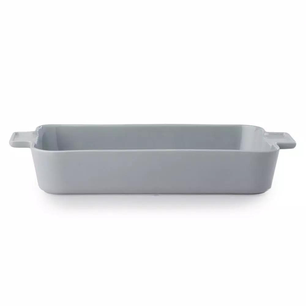 CorningWare 5 Qt. Rectangle Stoneware Baker, 10 in. x 15 in., Ash Gray