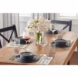 Home Decorators Collection Pierce 16-Piece Stoneware Dinnerware Set, Charcoal and Shadow Gray, Service for 4 thumbnail 2