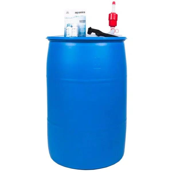 Augason Farms 55 Gallon Emergency Water Filtration and Storage Kit with Treatment Drops & Siphon Pump