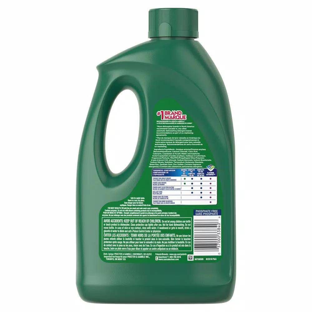 Cascade Complete Dishwasher Gel with Dawn, Fresh Scent, 75 oz.