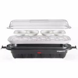 Presto 12-Egg Easy Store Electric Egg Cooker with Poaching Tray, Black thumbnail 4
