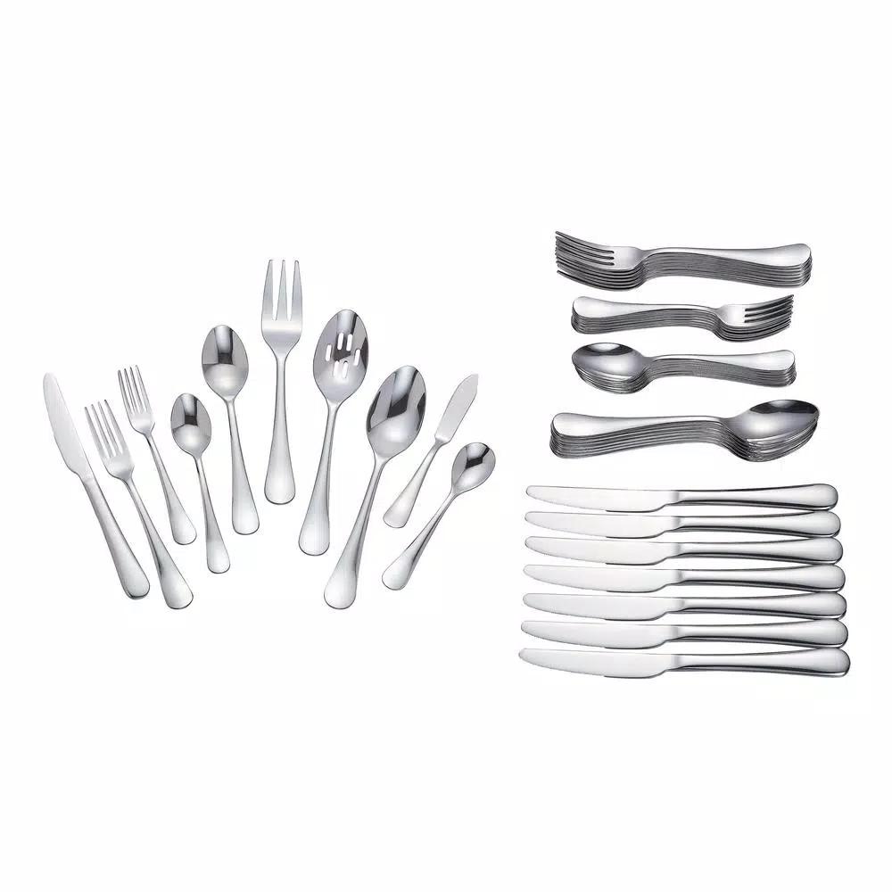 Home Decorators Collection Maywood 45-Piece Stainless Steel Flatware Set, Service for 8