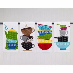 RITZ T-fal 6-Piece Multicolor Cotton Kitchen Dish Towel Set, Printed and Solid thumbnail 2