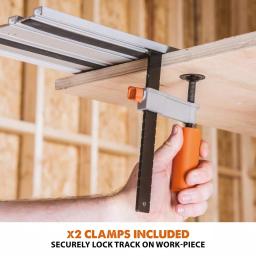 Evolution Power Tools Evolution ST1400 55 in. Circular Saw Track with Clamps and Carry Bag thumbnail 6