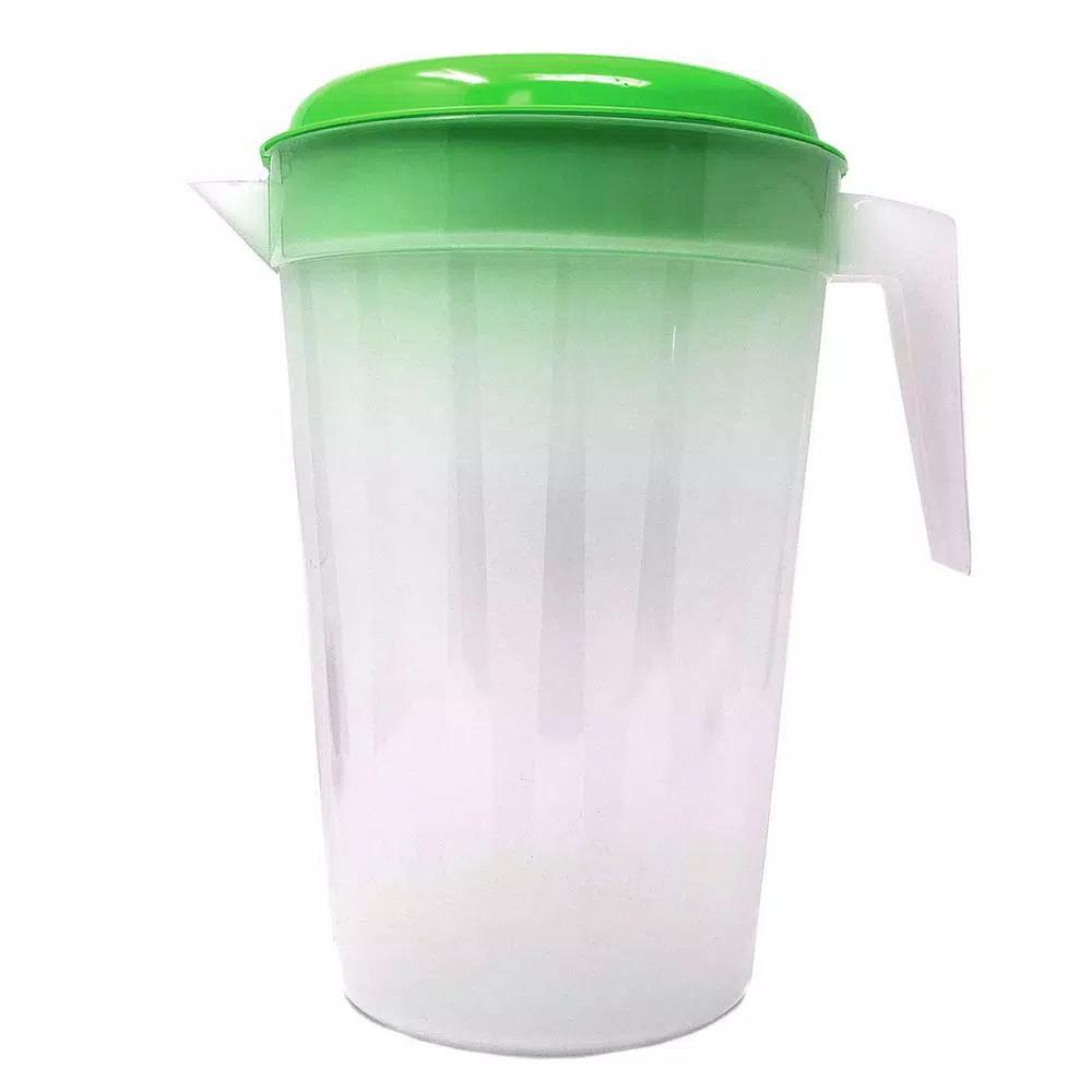 LavoHome 1 Gallon Clear Plastic Pitcher Jugs with Lids, 6-Pack, Assorted Colors