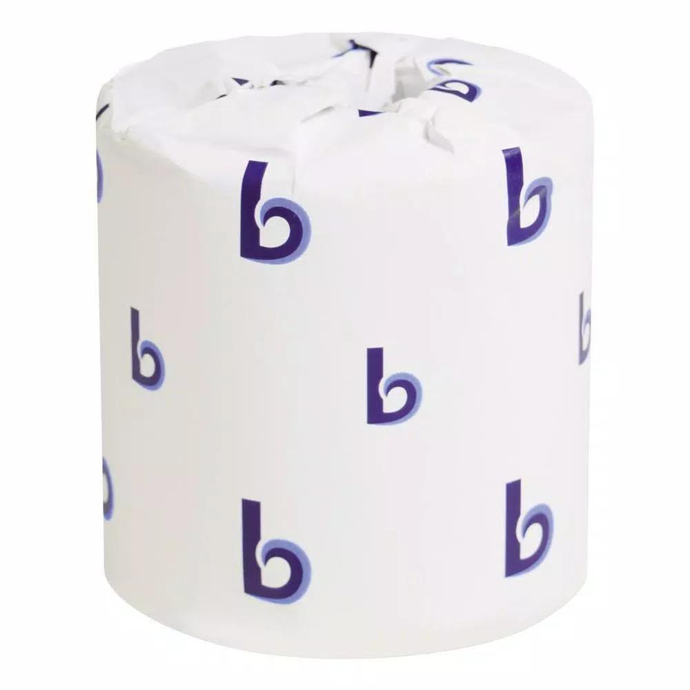 Boardwalk 2-Ply White Bathroom Tissue, 500 Sheets per Roll, 96 Roll Case