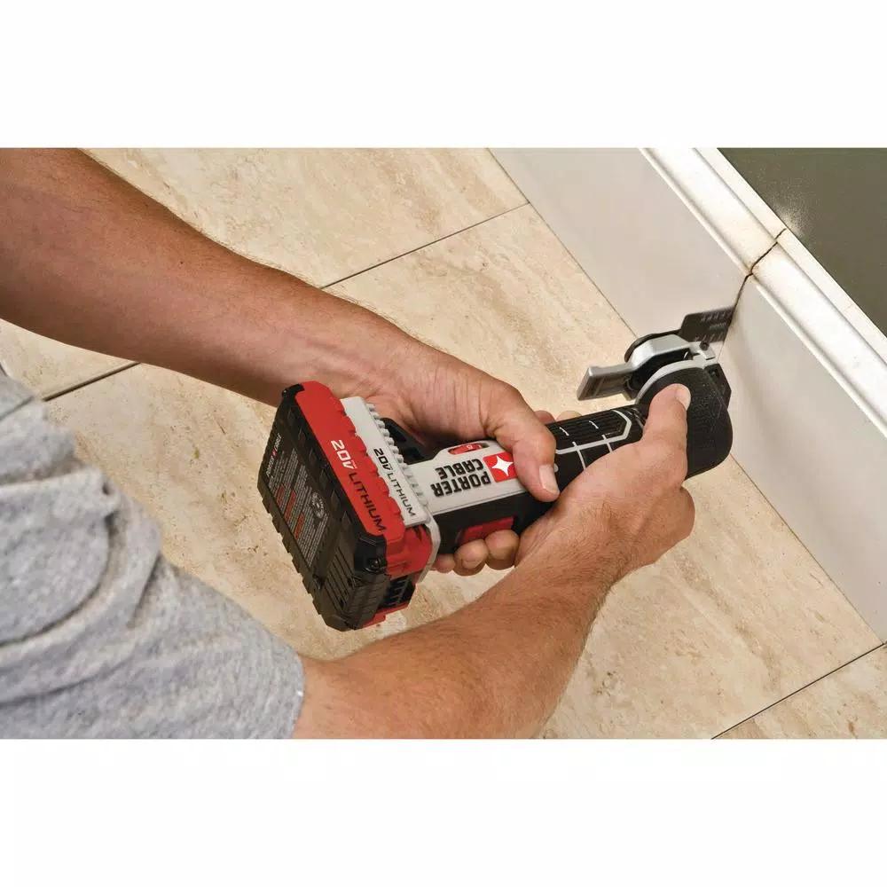 Porter-Cable 20V MAX Cordless Oscillating Multi-Tool Kit with 11-Piece Accessory Set (Tool-Only)