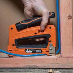 Klein Tools Cable Stapler with 300-Pack Insulated Staples for Voice, Data, Video, and NM (Romex) Cable thumbnail 6