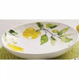 Split P Lovely Lemons Ceramic Serving Bowl, 13-inch Round Botanical Pattern thumbnail 2