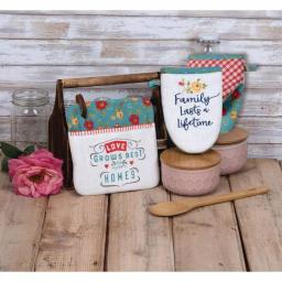 Kay Dee Lisa Audit Country Cotton Fresh Kitchen Textile Set of 4 - Floral Watercolor Design thumbnail 8