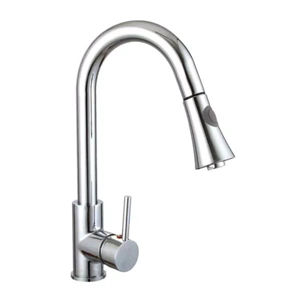 Vanity Art Single-Handle Pull-Down Kitchen Faucet with Sprayer Wand, Chrome Finish