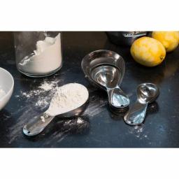 RSVP International Endurance 5-Piece Stainless Steel Measuring Cup Set, Heavy-Duty Teardrop Design thumbnail 2