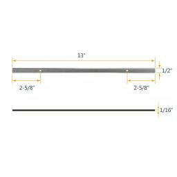 POWERTEC 13 in. HSS Replacement Planer Blades for Ryobi AP1300 - 2 Sets (4 Knives) thumbnail 3