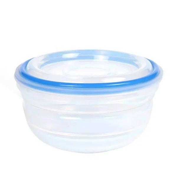 Creative Home Silicone Collapsible Food Storage Bowl with Leak-Resistant Lid, 16 oz