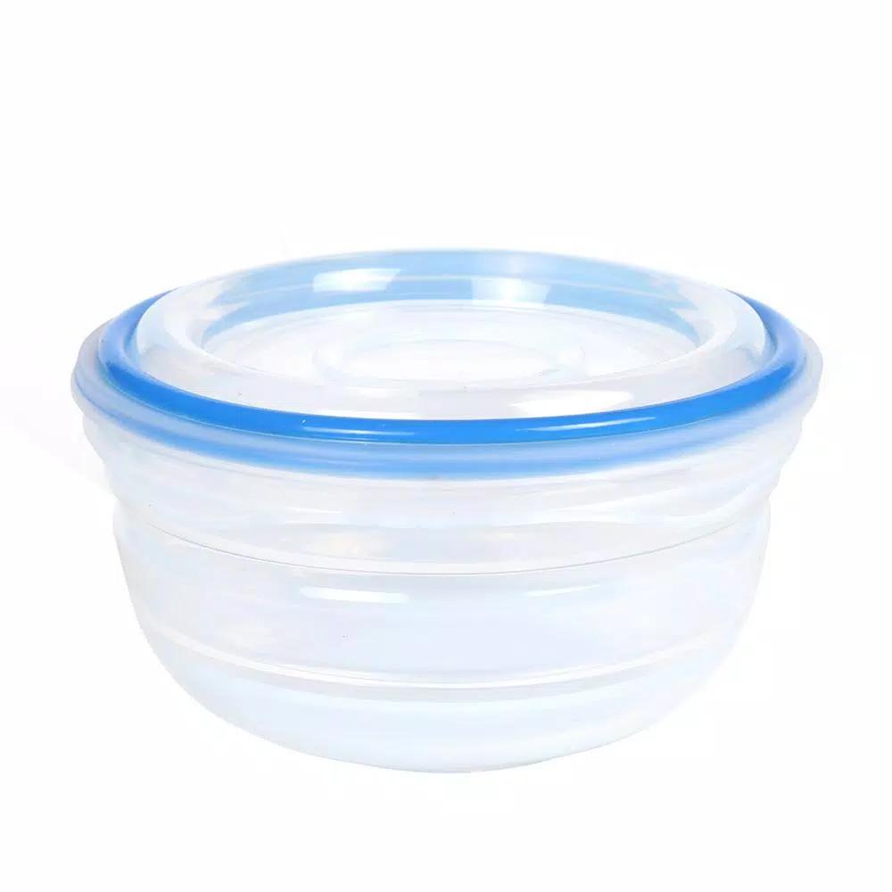 Creative Home Silicone Collapsible Food Storage Bowl with Leak-Resistant Lid, 16 oz