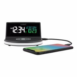 La Crosse Technology Wireless Charging Digital Alarm Clock with 7-Color Glowing Base thumbnail 7