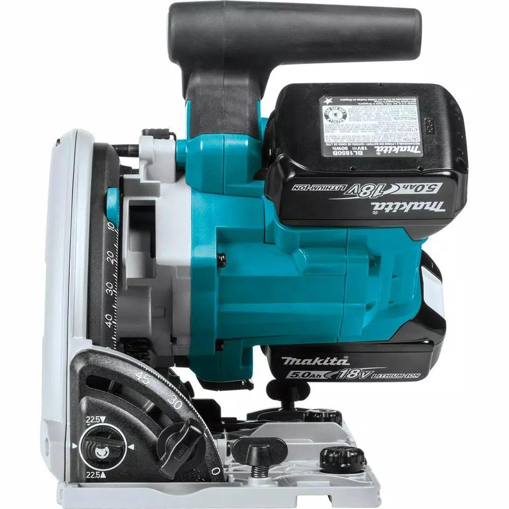 Makita 18V X2 LXT (36V) 6-1/2 in. Brushless Plunge Circular Saw Kit with Guide Rail and Impact Driver