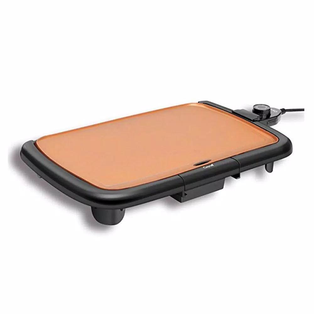 Boyel Living 1200W Nonstick Electric Griddle and Skillet with Adjustable Thermostat, Copper