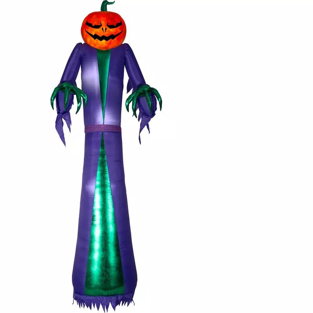 Gemmy 12 ft. Halloween Airblown Projection Inflatable Fire and Ice Jack O Reaper