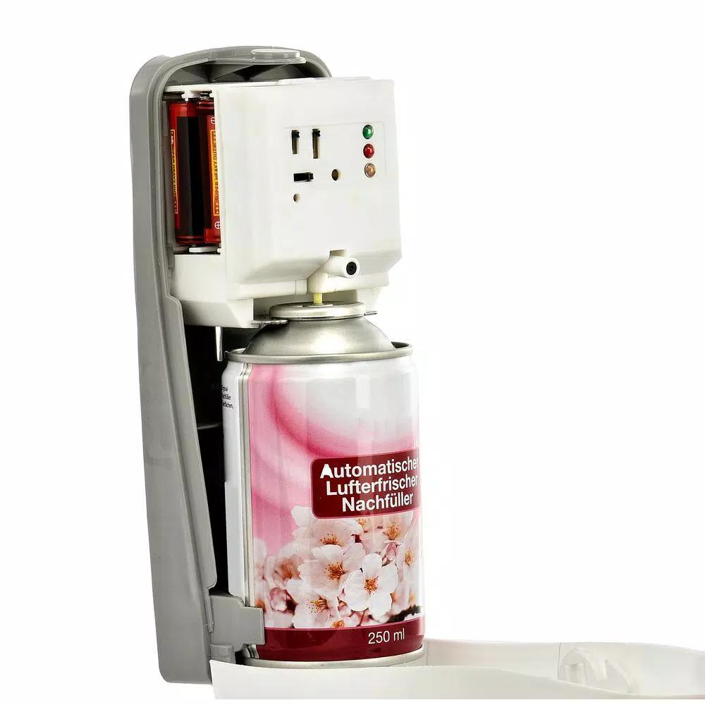 Alpine Industries Deluxe Automatic Aerosol Air Freshener Dispenser, 8.5 oz. Capacity, Blue/White