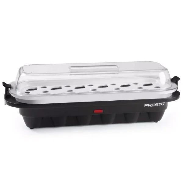 Presto 12-Egg Easy Store Electric Egg Cooker with Poaching Tray, Black