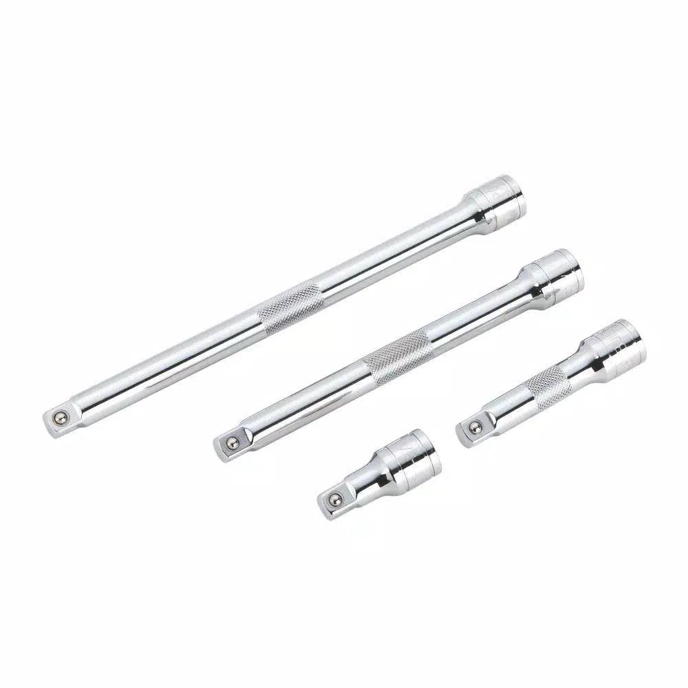 Powerbuilt 3/8 in. Drive Extension Bar Set, 4-Piece Chrome Vanadium Steel