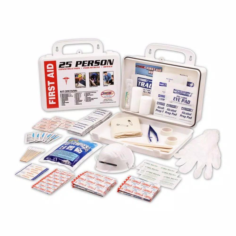 Rapid Care 166-Piece 25 Person ANSI/OSHA Compliant Industrial First Aid Kit