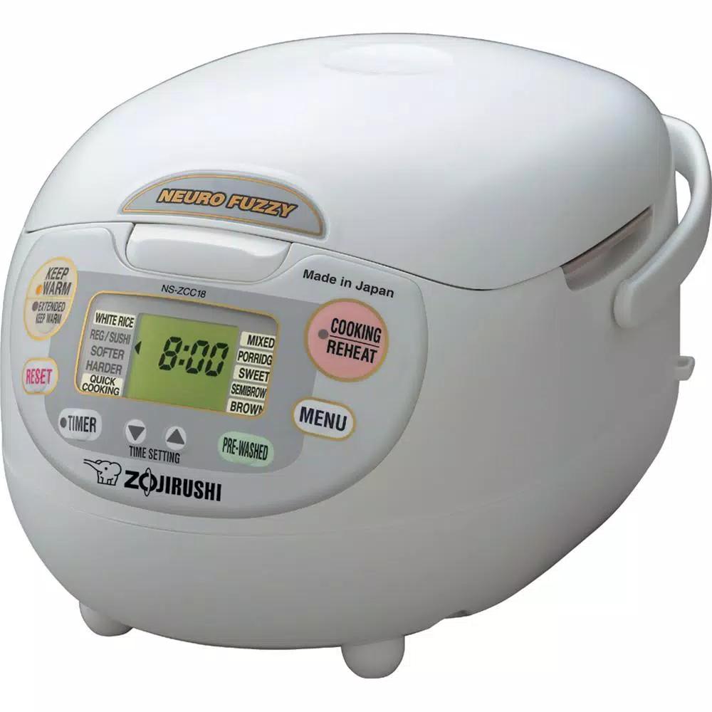 Zojirushi Neuro Fuzzy 10-Cup Premium White Rice Cooker and Warmer with Built-In Timer