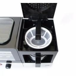 SPT 3-in-1 Breakfast Center 1450W Toaster Oven, Coffee Maker, and Griddle - Black and Stainless Steel thumbnail 3