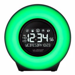 La Crosse Technology Mood Light Digital Alarm Clock with 5 Nature Sounds and USB Charging Port thumbnail 1