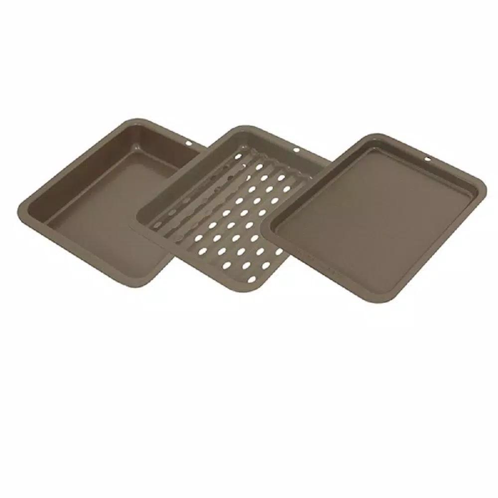 Range Kleen 8 in. x 10 in. Non-Stick 3-Piece Petite Bakeware Set for Toaster Ovens