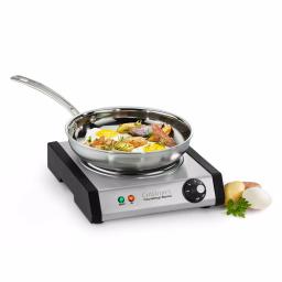 Cuisinart Single Burner 7.5 in. Brushed Stainless Cast Iron Hot Plate with Temperature Control thumbnail 2