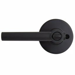 Defiant Highland Matte Black Keyed Entry Door Lever with Round Rose thumbnail 9