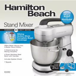 Hamilton Beach 7-Quart 7-Speed Stainless Steel Stand Mixer with 3 Attachments thumbnail 7