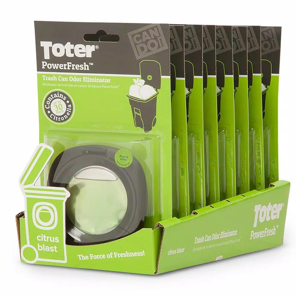 Toter PowerFresh Trash Can Odor Eliminator - Citrus Scent Refillable Unit
