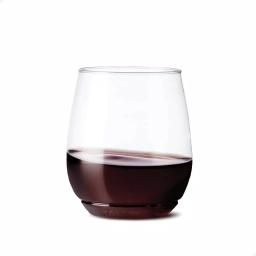 TOSSWARE Unbreakable 14 oz. Stemless Plastic Wine Glasses, Clear, Set of 252 thumbnail 2