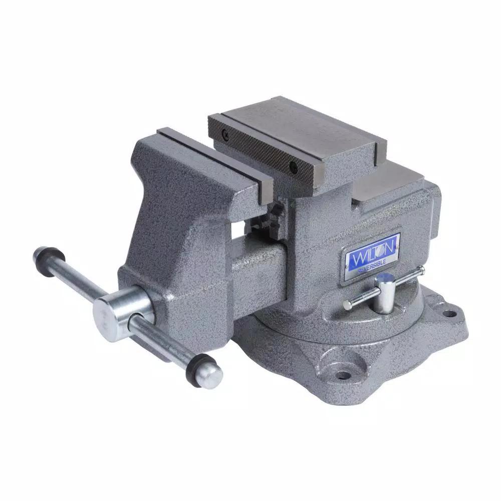 Wilton 4550R Reversible Bench Vise, 5.5 in. Jaw Width with 360° Swivel Base