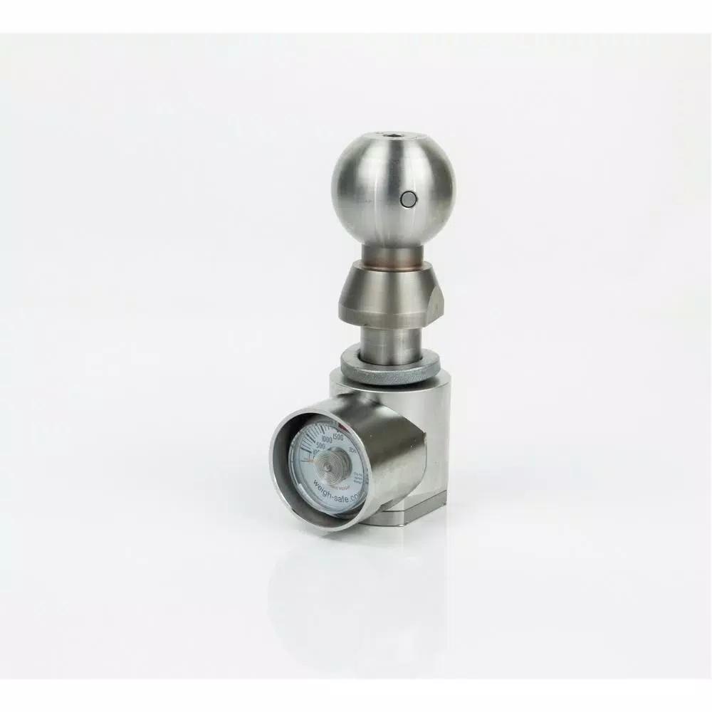 Weigh Safe Weigh-Safe Universal Tow Ball with Built-in Scale, 2 inch, Stainless Steel