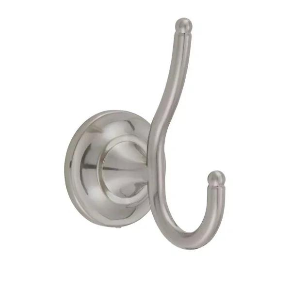 Glacier Bay Cooperton Double Robe Hook in Brushed Nickel, Zinc Alloy