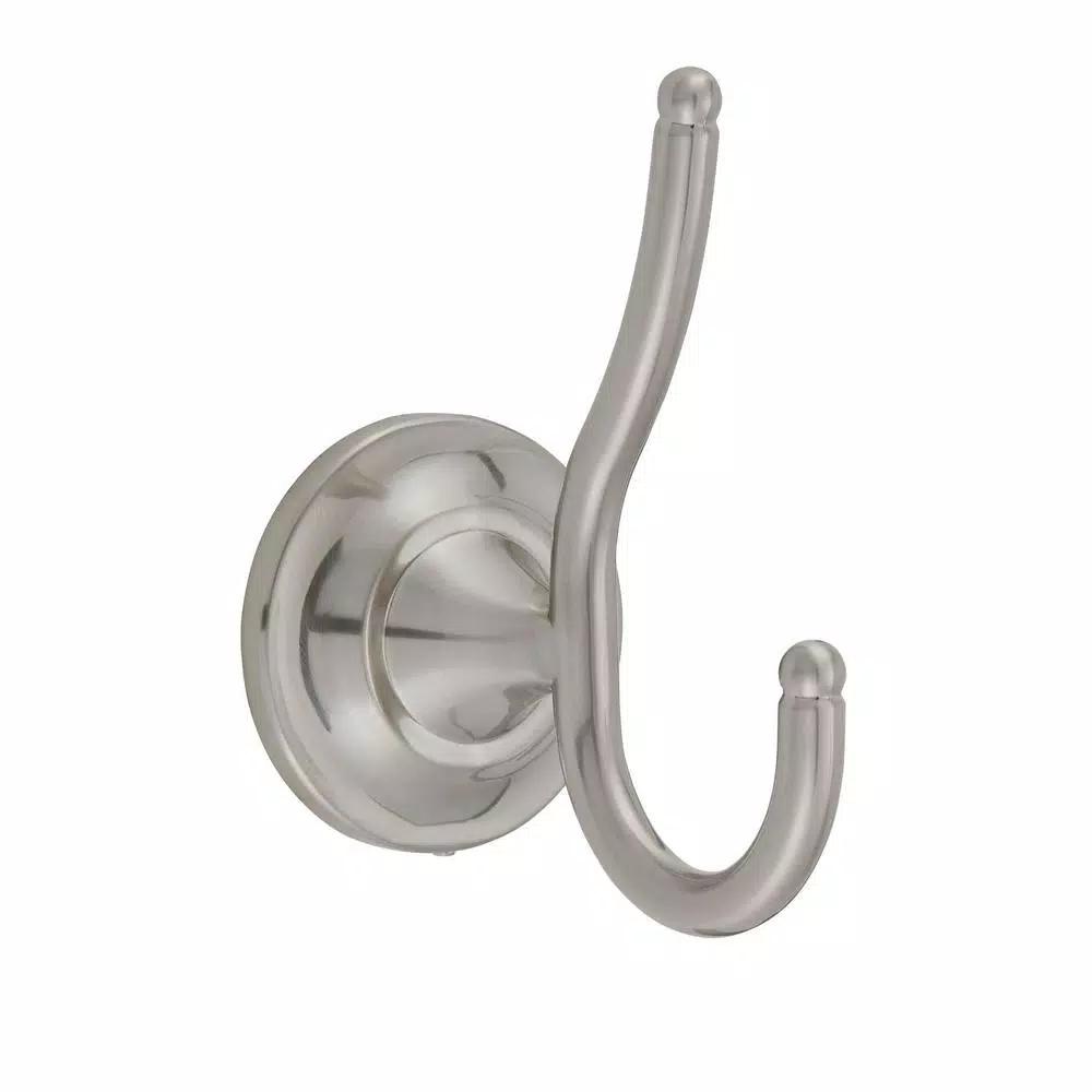 Glacier Bay Cooperton Double Robe Hook in Brushed Nickel, Zinc Alloy
