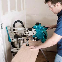 Makita 10 in. Dual Bevel Sliding Compound Miter Saw with Laser & Bonus 16-Gauge Finish Nailer thumbnail 14