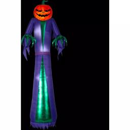 Gemmy 12 ft. Halloween Airblown Projection Inflatable Fire and Ice Jack O Reaper thumbnail 5
