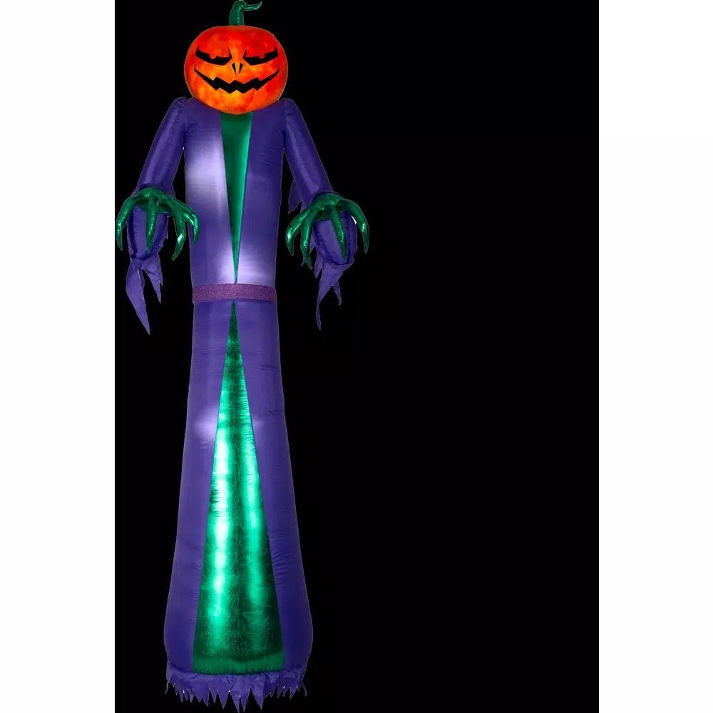 Gemmy 12 ft. Halloween Airblown Projection Inflatable Fire and Ice Jack O Reaper