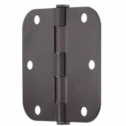 Everbilt 3-1/2 in. x 5/8 in. Radius Oil-Rubbed Bronze Smooth Action Steel Door Hinge thumbnail 2