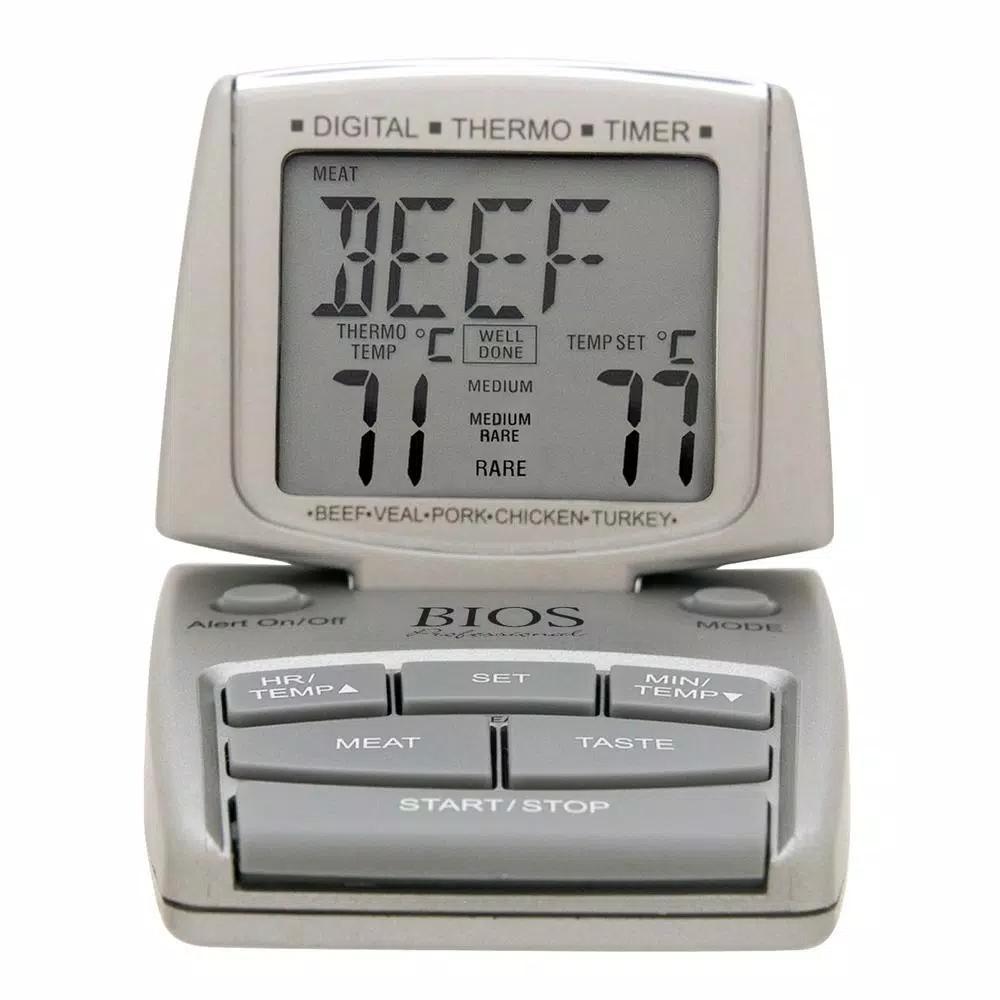 Unbranded Digital Meat Thermometer with Pre-Programmed Temperatures and Timer