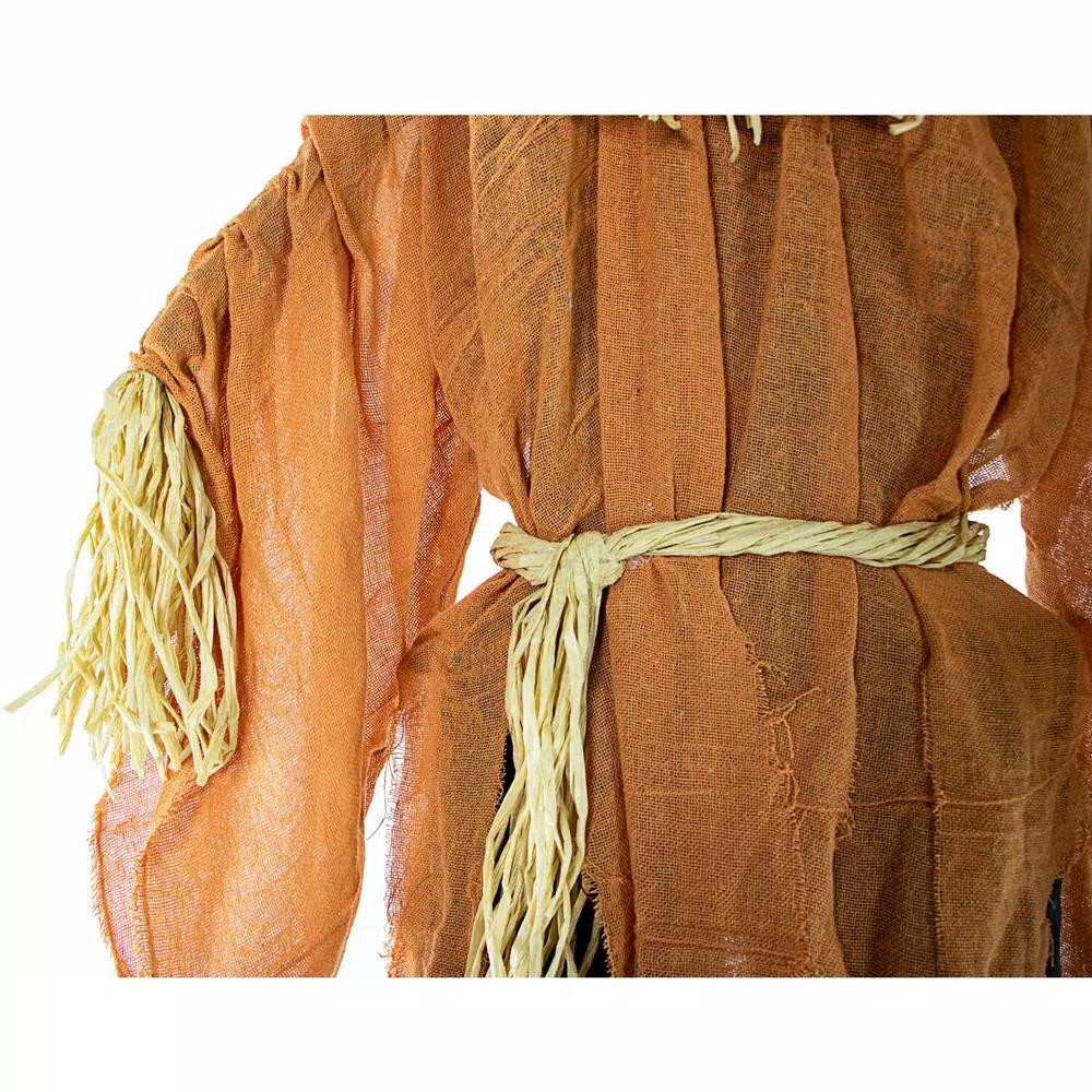 Haunted Hill Farm 6 ft. Animatronic Moaning Jack-O-Lantern Scarecrow Halloween Prop